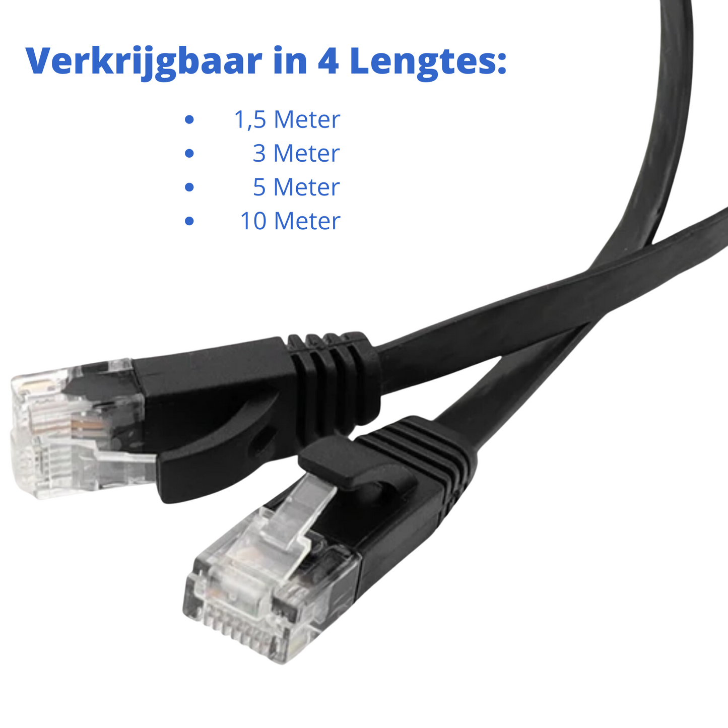 Internetkabel CAT6 - Ethernet Netwerk Kabel tot 1000Mbps - RJ45 Platte UTP Kabel