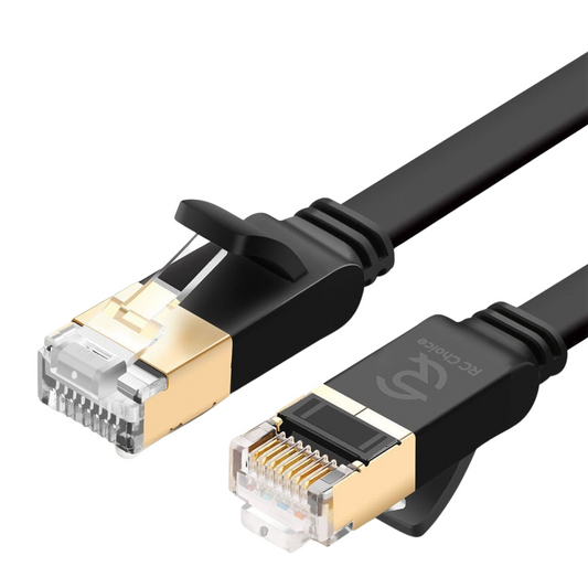 Internetkabel - CAT7 Ethernet Netwerk Kabel tot 10Gbps - RJ45 Platte UTP Kabel - Zwart