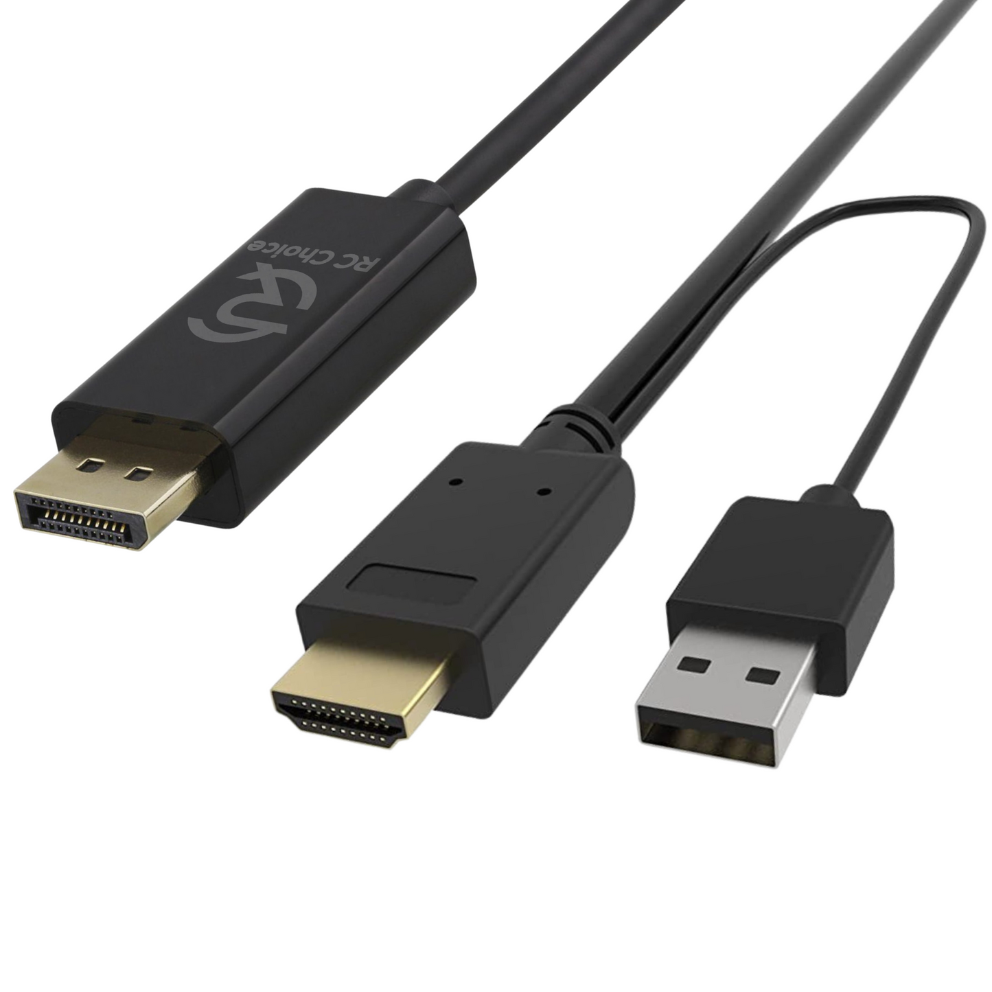 HDMI naar DisplayPort - 4K Ultra HD 60Hz - USB Voeding - Actieve Kabel 1,8 Meter