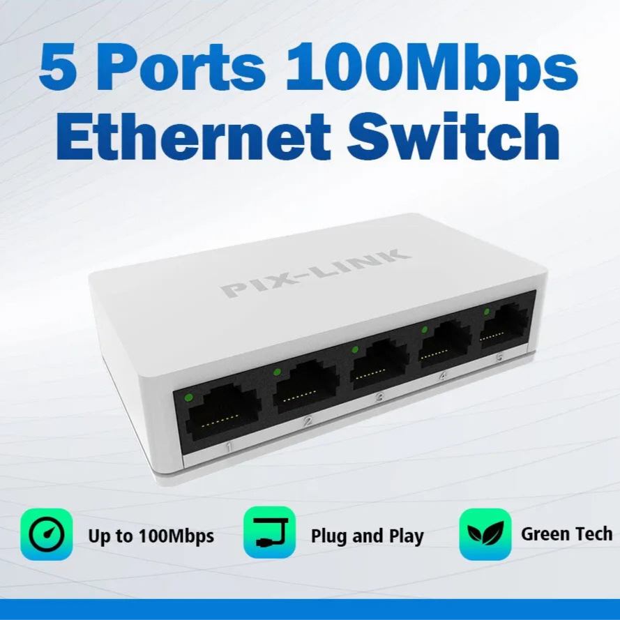 Network Switch 5V Mini Ethernet 5 Poorten 10/100Mbps