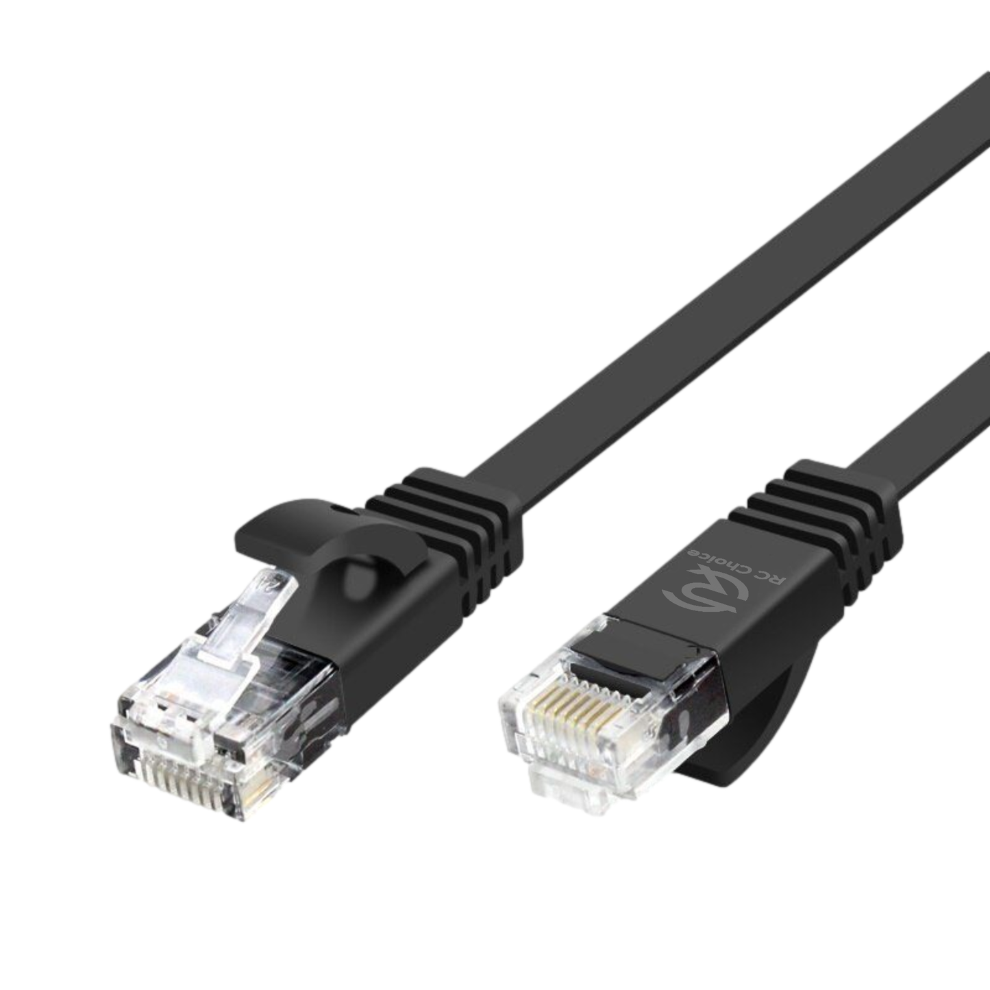 Internetkabel - CAT6 Ethernet Netwerk Kabel tot 1000Mbps - RJ45 Platte UTP Kabel - Zwart